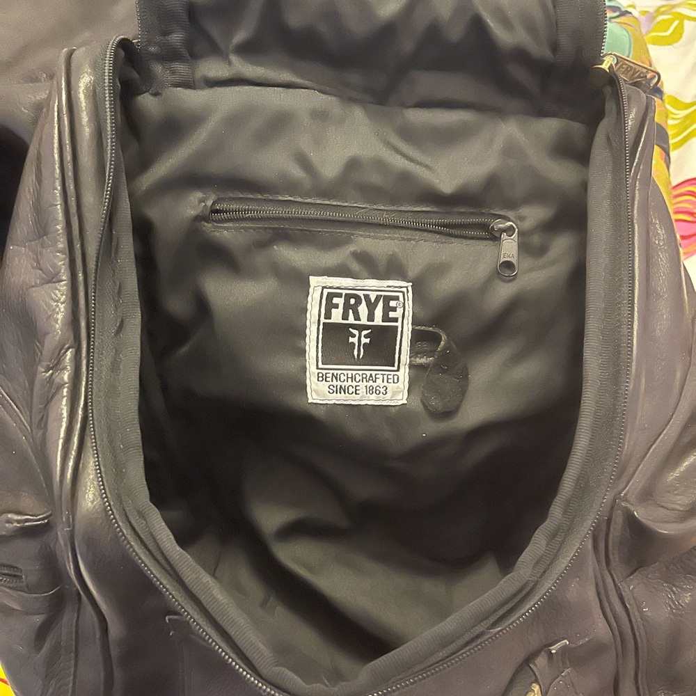 FRYE Men's Black Leather Backpack - FRYE Benchcrafted